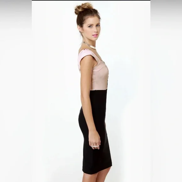 strapless open back dress Stripe Rib Sweater Midi Dress
